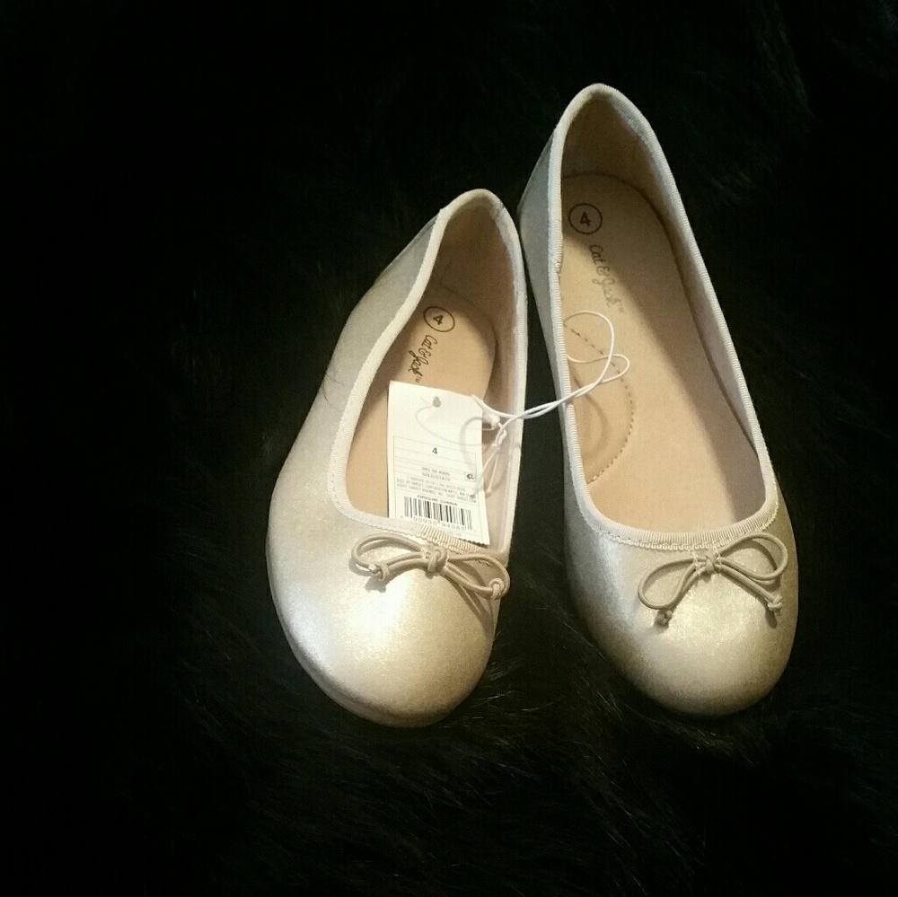 Cat & Jack Gold Ballet Flats